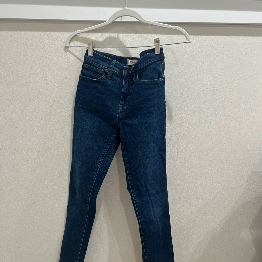 Madewell Dark Blue High-Rise Skinny Jeans
